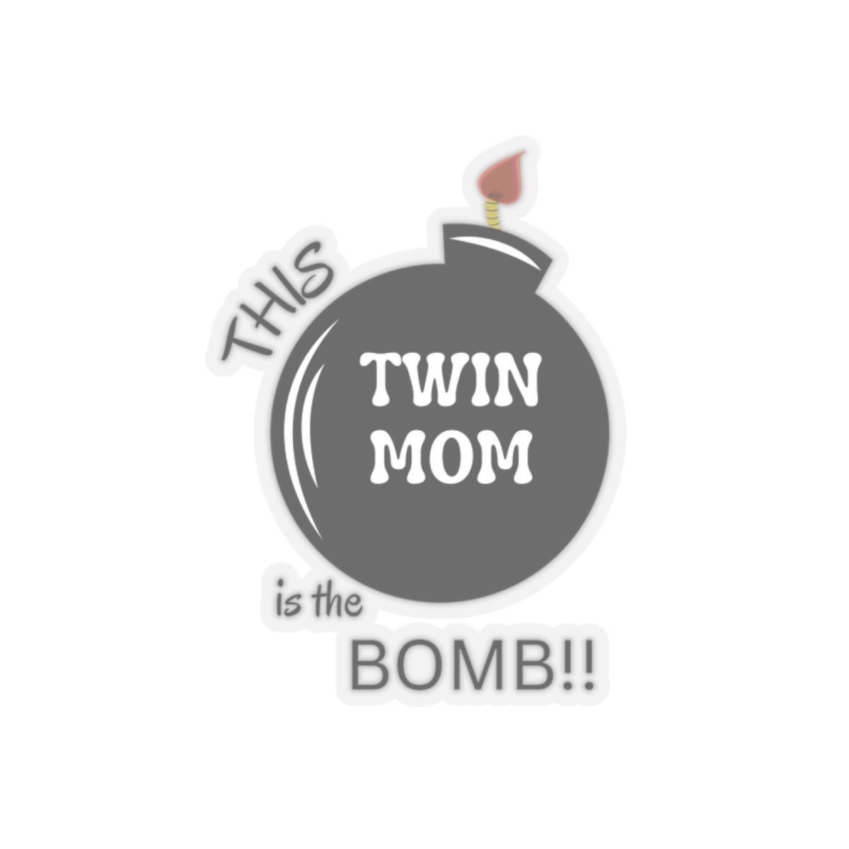 Twin Mom Bomb Stickers