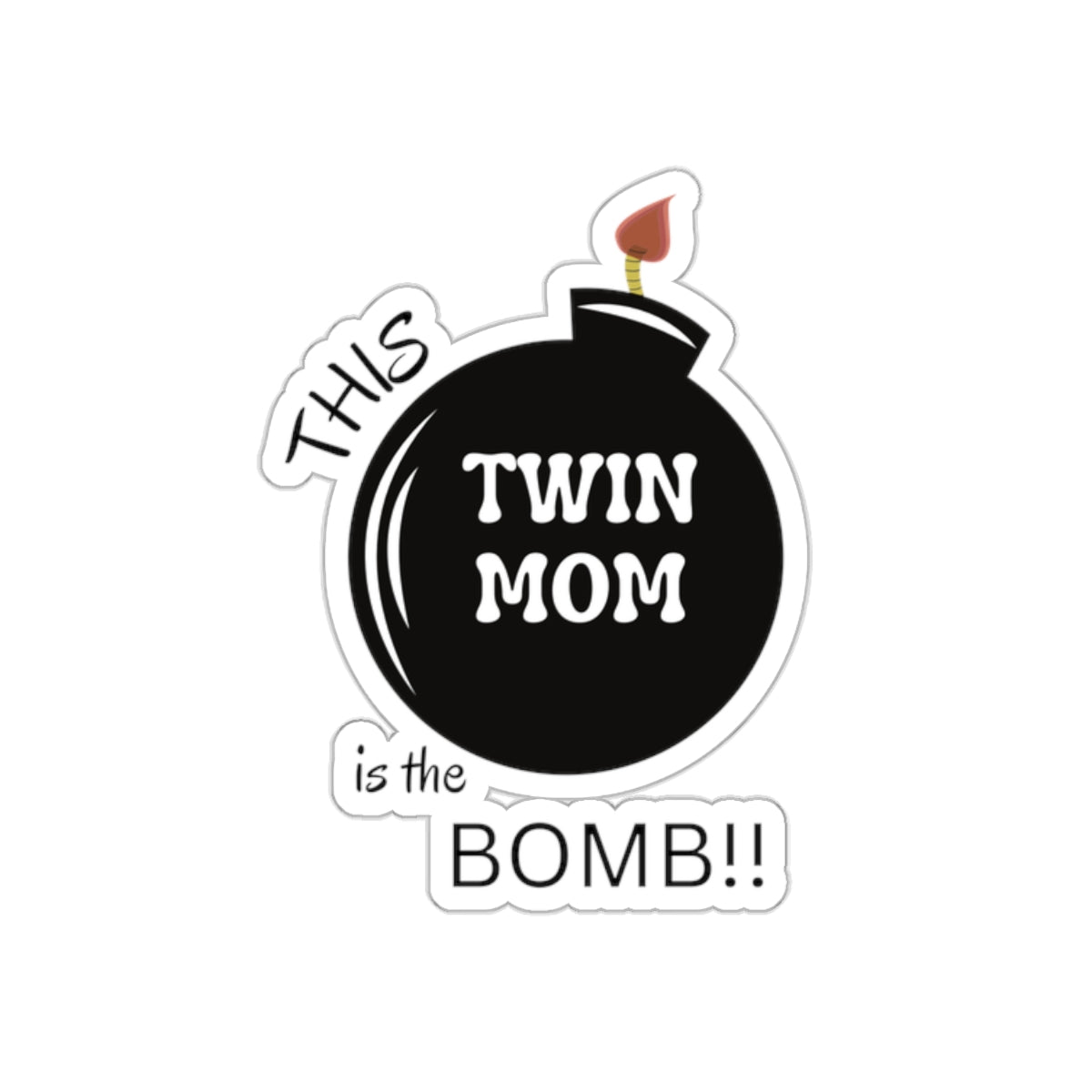 Twin Mom Bomb Stickers