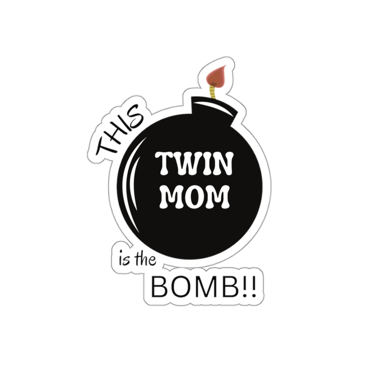 Twin Mom Bomb Stickers