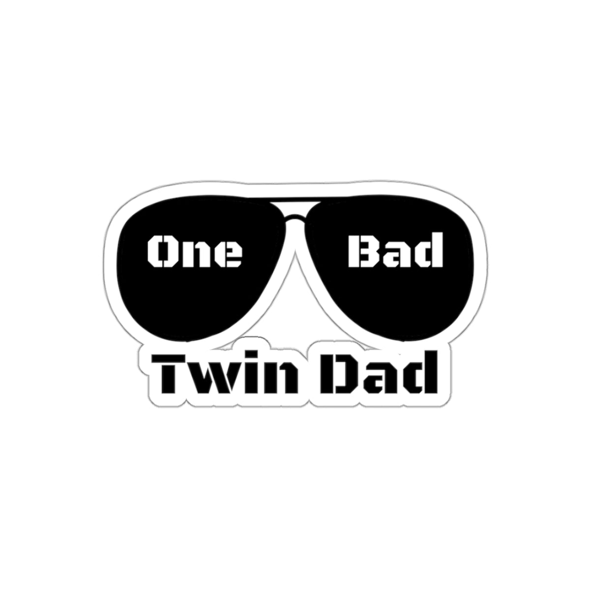 One Bad Twin Dad Sticker